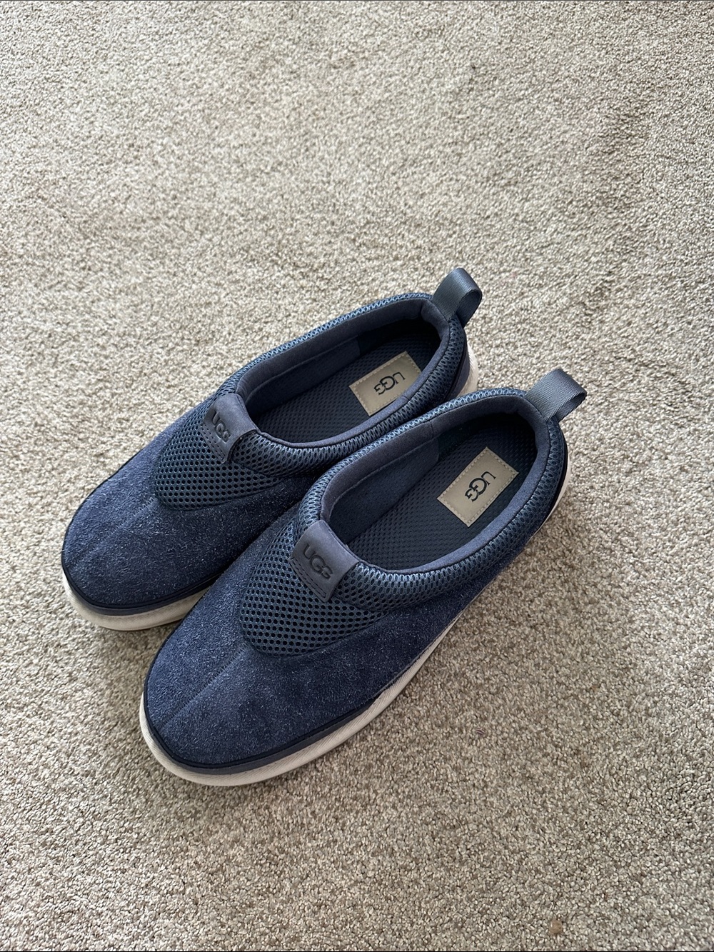 UGG Men's Navy Suede Slip-On Loafers Tasmin IOE size 10